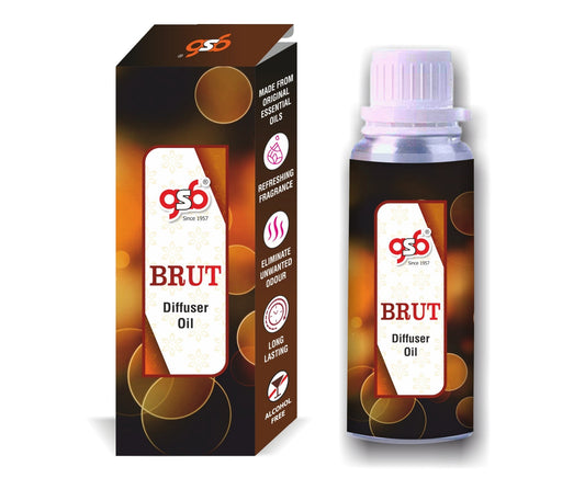 GSB Brut Diffuser Oil | Used In Reed Diffuser, Candle Burner, Electric Diffuser, Humidifiers and Air Revitalizer | Aromatherapy Oil