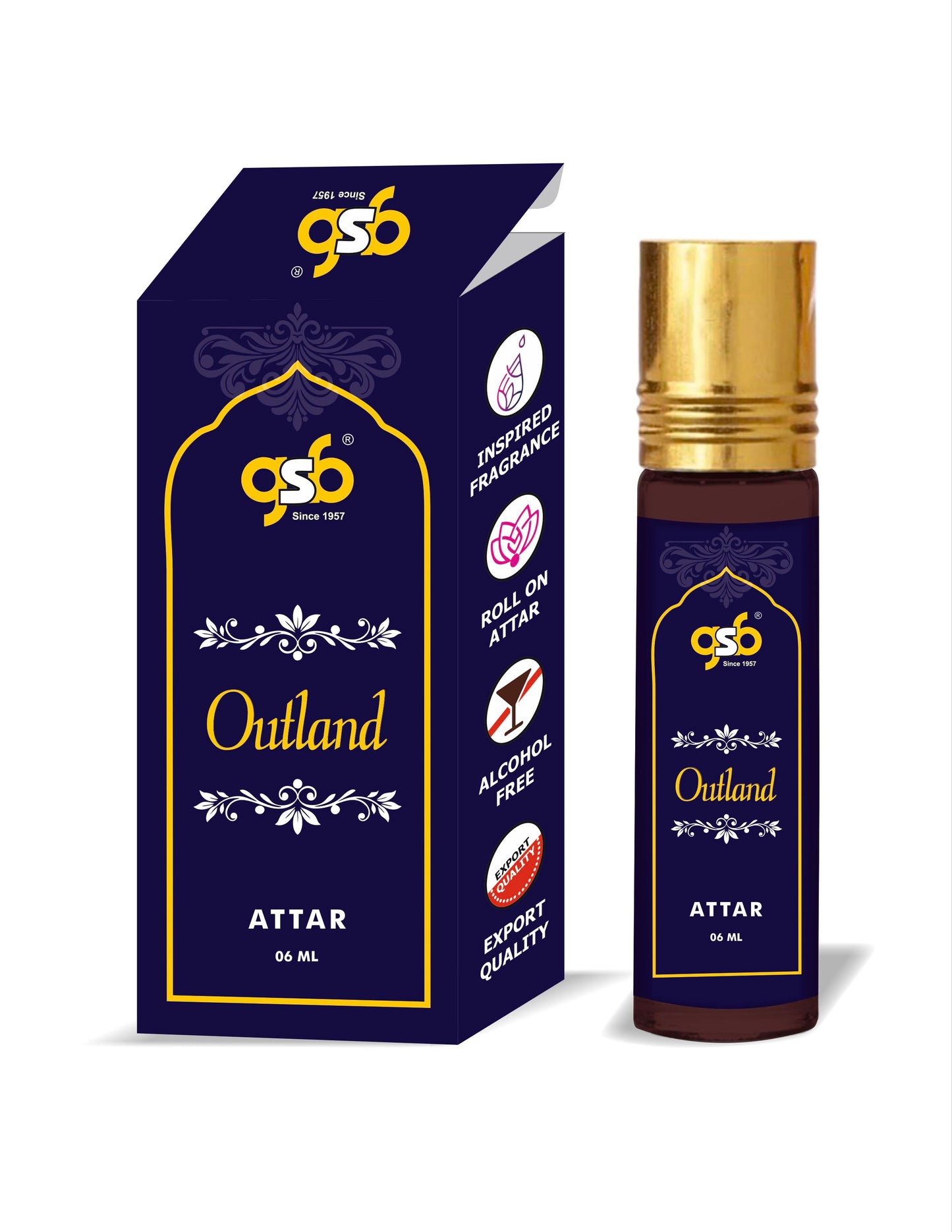 GSB Outland Attar Inspired From Amage Outland | Clone Fragrance | Perfume Roll On | Alcohol Free | Long Lasting | Unisex