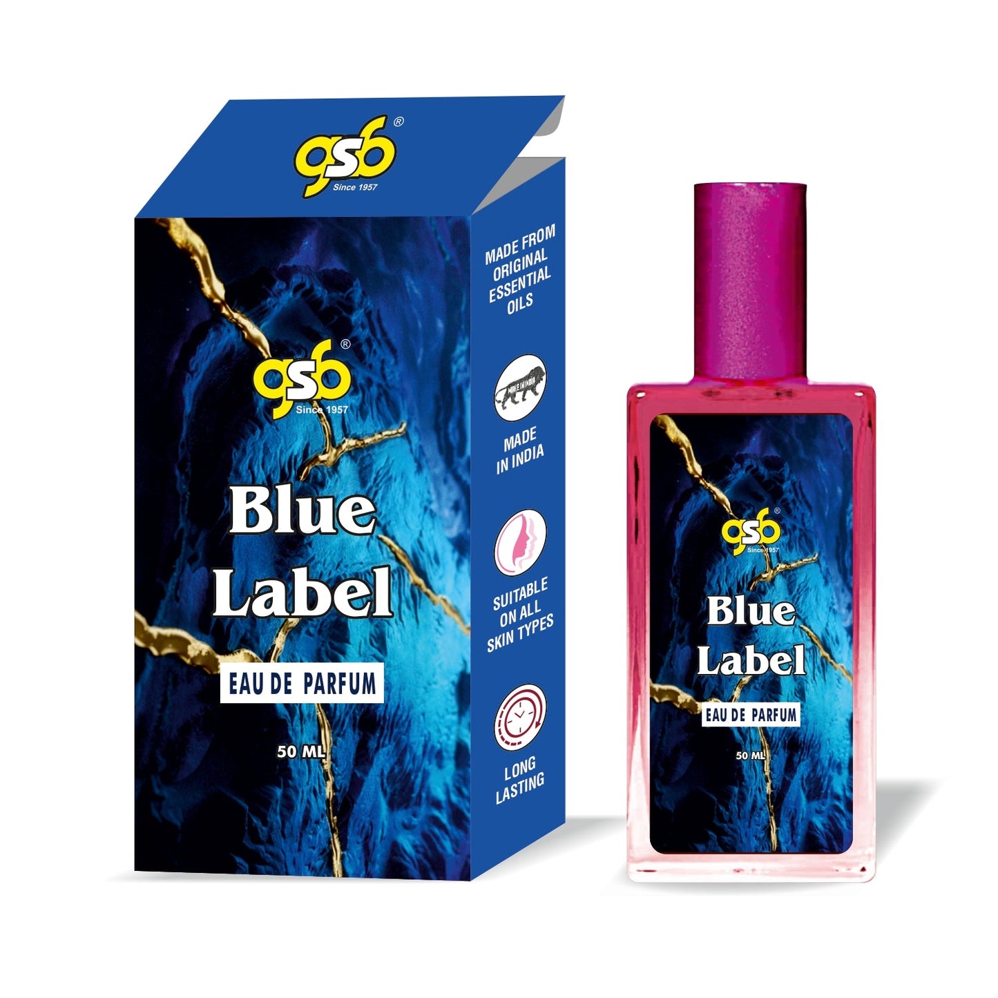 GSB Blue Label Eau De Parfum Inspired From Vigenchy Blue Label | Clone Fragrance | Designer EDP Spray For Men & Women | Long Lasting