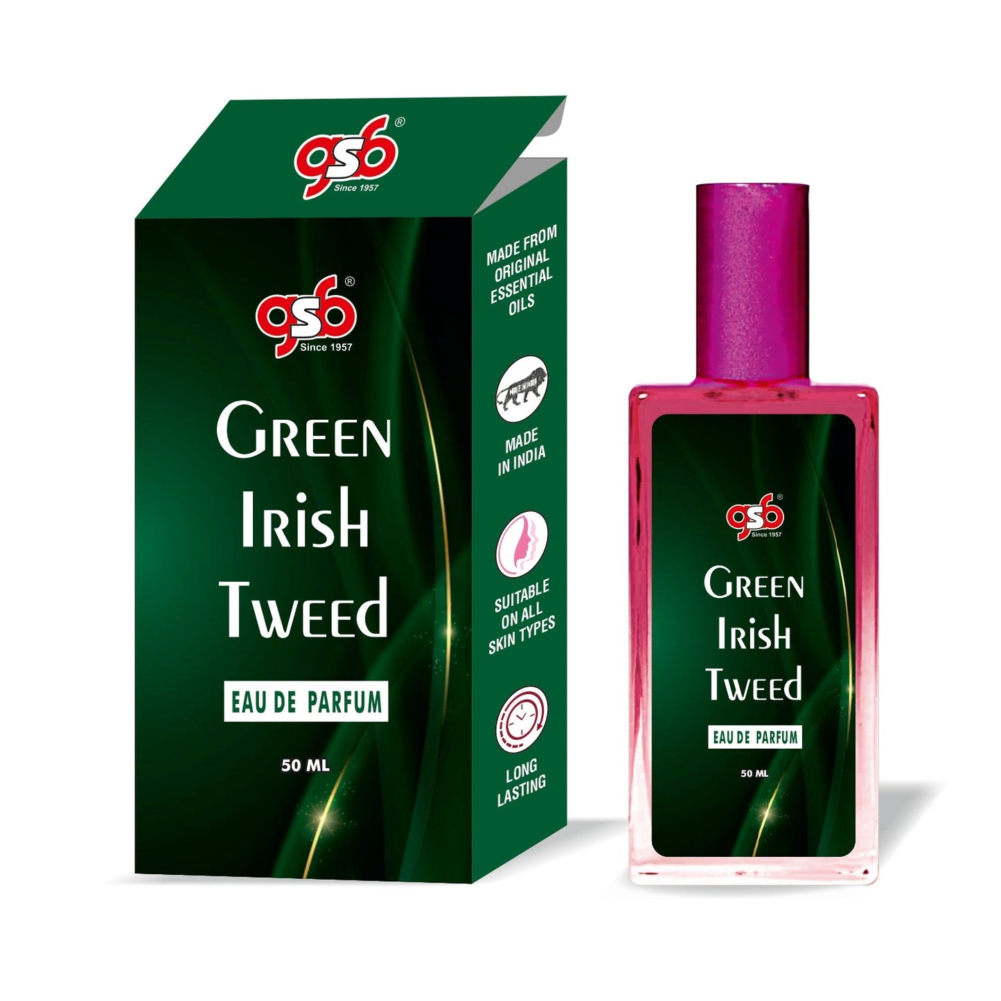 GSB Green Irish Tweed Eau De Parfum Inspired From Greed Green Irish Tweed | Clone Fragrance | Designer EDP Spray For Men & Women | Long Lasting