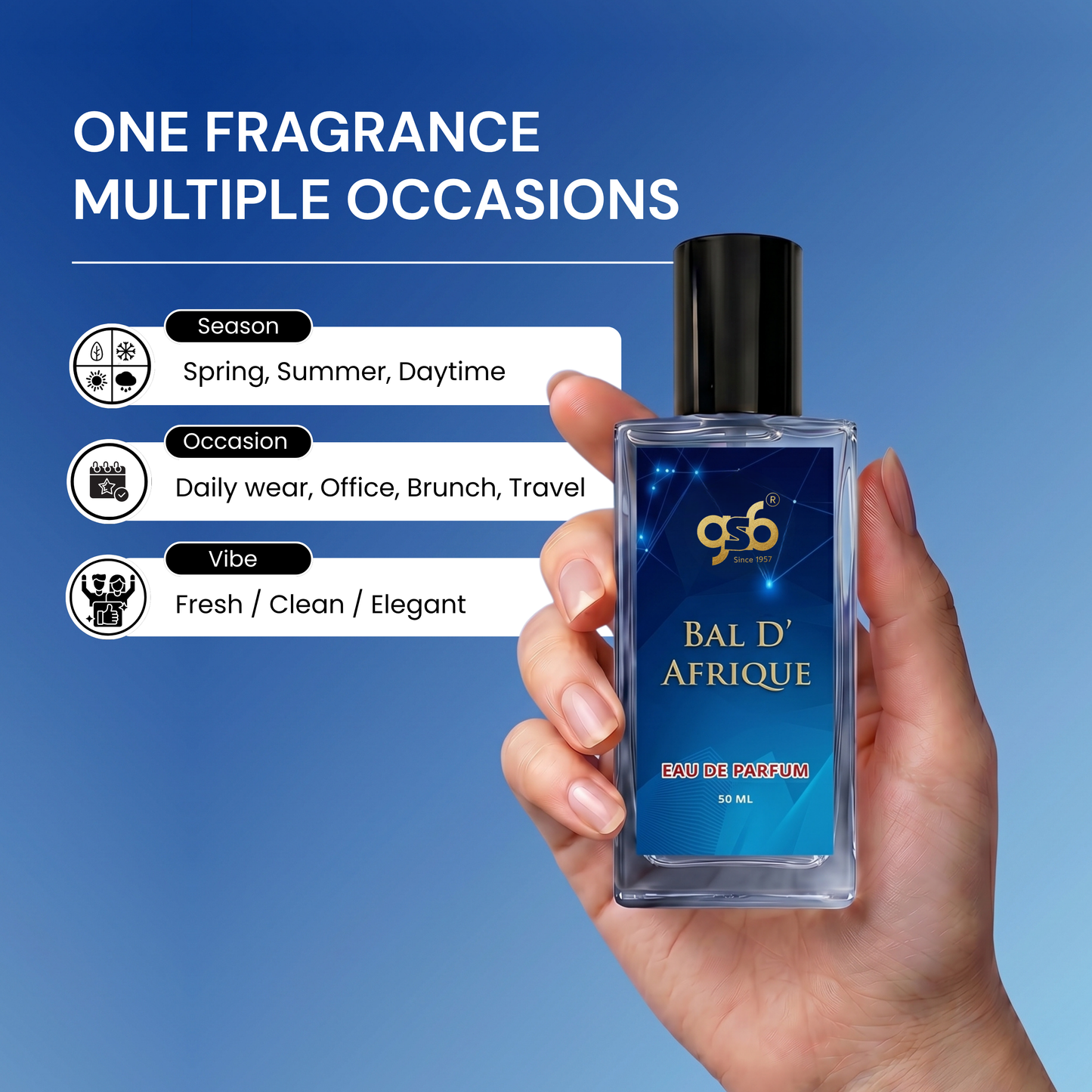 GSB Bal D Afrique Eau De Parfum Inspired From Bydero Bal D'Afrique | Clone Fragrance | Designer EDP Spray For Men & Women | Long Lasting