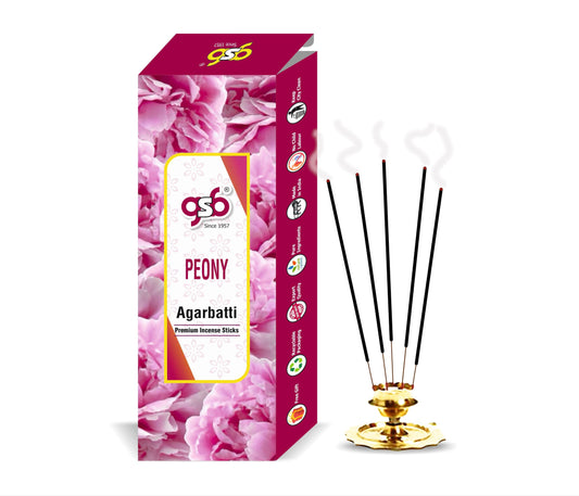 GSB Peony Premium Incense Sticks | Agarbatti | Made with Natural Essential Oil