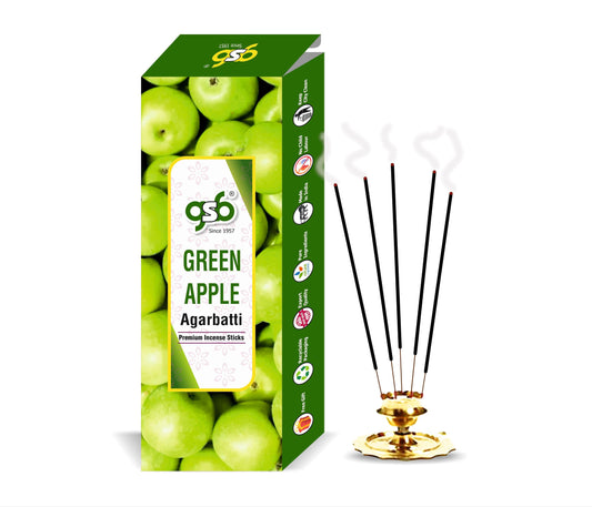 GSB Green Apple Premium Incense Sticks | Agarbatti | Made with Natural Essential Oil