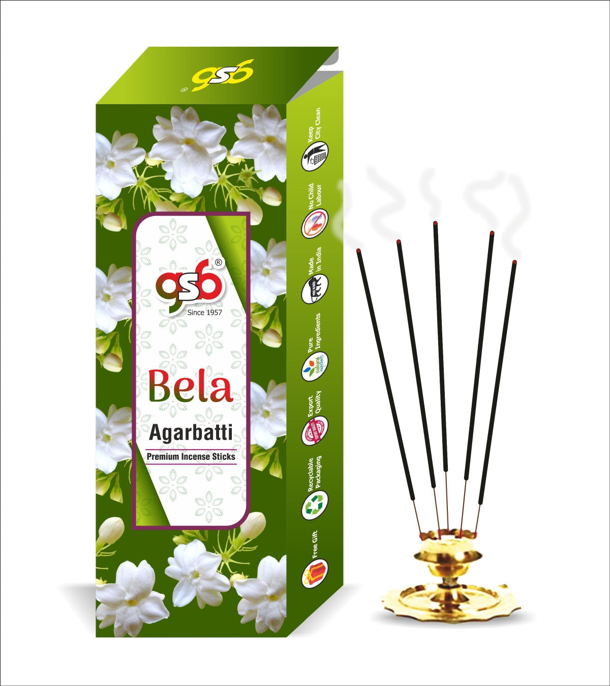 GSB Bela Premium Incense Sticks | Agarbatti | Made with Natural Essential Oil