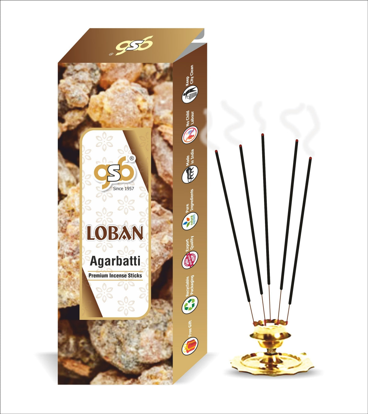 GSB Loban Premium Incense Sticks | Agarbatti | Made with Natural Essential Oil