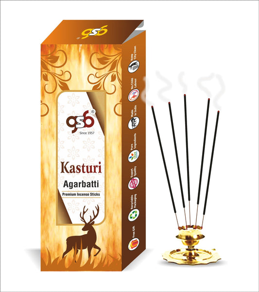 GSB Kasturi Premium Incense Sticks | Agarbatti | Made with Natural Essential Oil