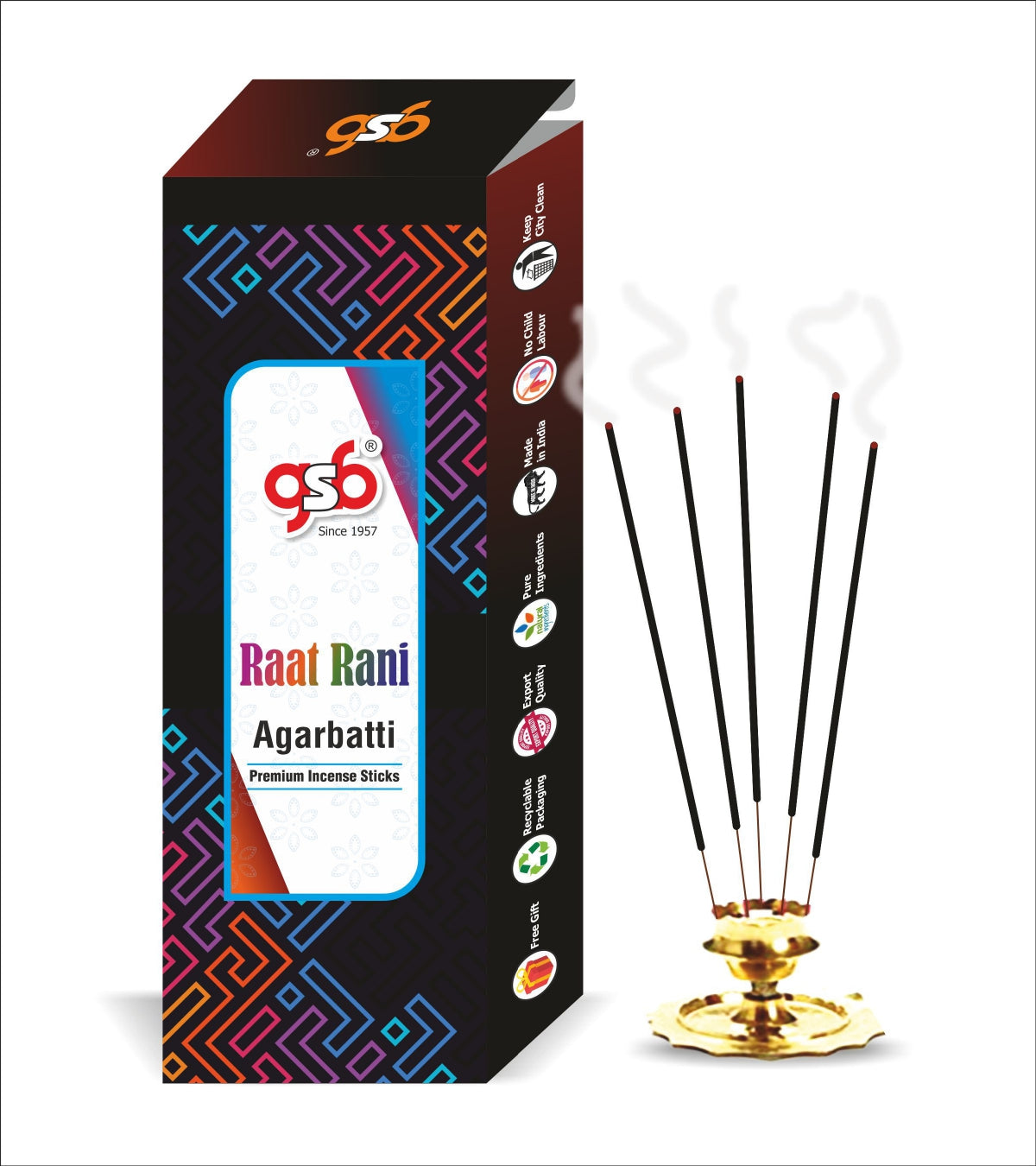 GSB Raatrani Premium Incense Sticks | Agarbatti | Made with Natural Essential Oil