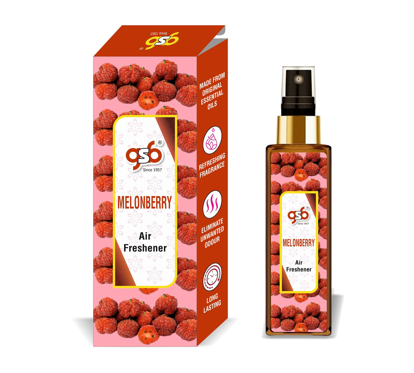 GSB Melonberry Air Freshener For Fragrance at Home and Office | For Relieve Stress, Anxiety & Depression | Natural Room Spray | Long-lasting fragrance