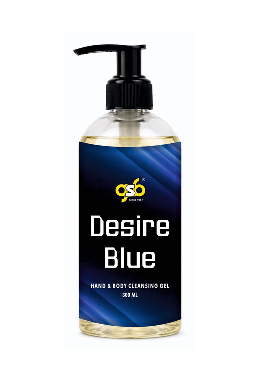 GSB Desire Blue Hand And Body Cleansing Gel Inspired From Donhill Desire Blue | Luxury Body Wash & Shower Gel With Long Lasting Aroma | No Parabens & Silicones | 300 ml