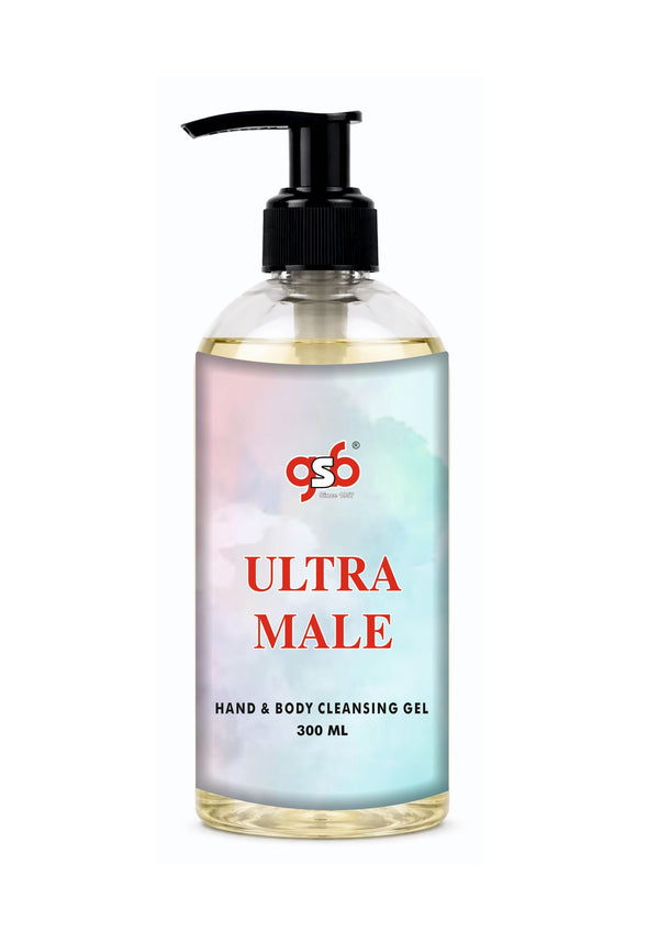GSB Ultra Male Hand And Body Cleansing Gel Inspired From Ultra Male Jane Paul Gualiter | Luxury Body Wash & Shower Gel With Long Lasting Aroma | No Parabens & Silicones | 300 ml