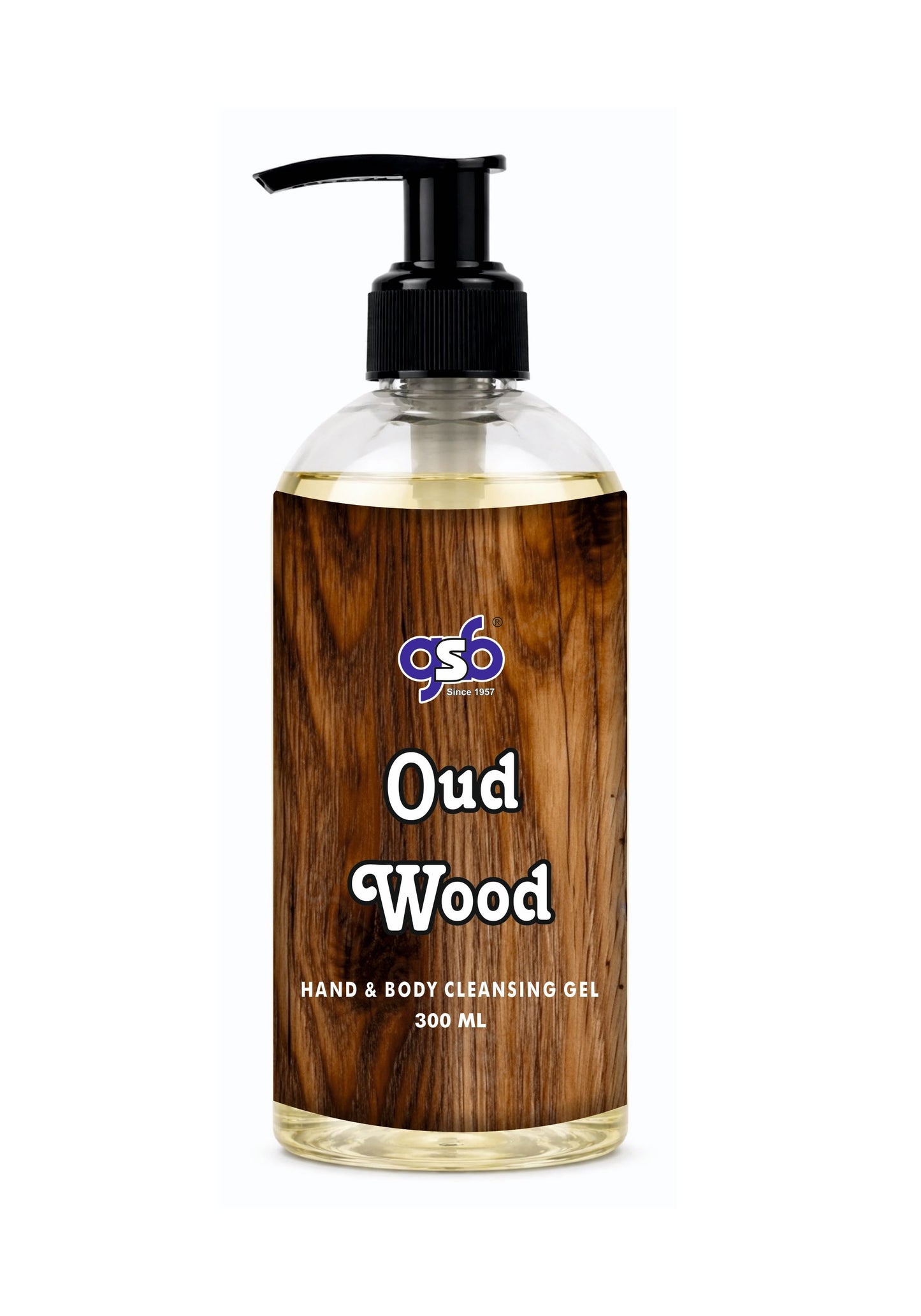 GSB Oud Wood Hand And Body Cleansing Gel Inspired From Fom Tord Oud Wood | Luxury Body Wash & Shower Gel With Long Lasting Aroma | No Parabens & Silicones | 300 ml