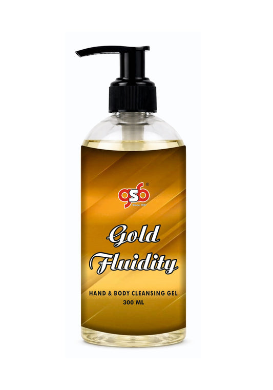 GSB Golden Fluidity Hand And Body Cleansing Gel Inspired From MFK Golden Fluidity | Luxury Body Wash & Shower Gel With Long Lasting Aroma | No Parabens & Silicones | 300 ml