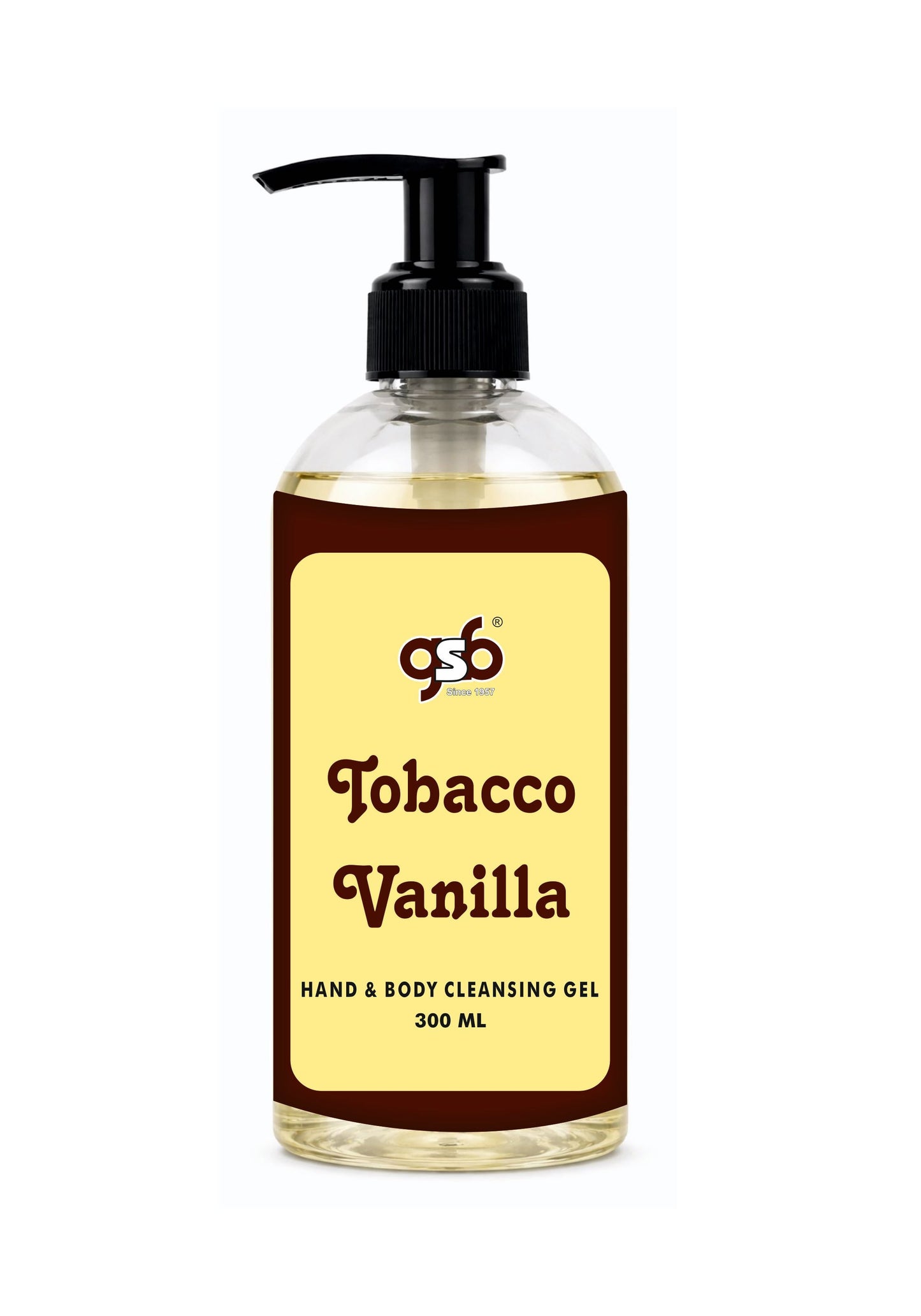 GSB Tobacco Vanilla Hand And Body Cleansing Gel Inspired From Fom Tord Tobacco Vanilla | Luxury Body Wash & Shower Gel With Long Lasting Aroma | No Parabens & Silicones | 300 ml