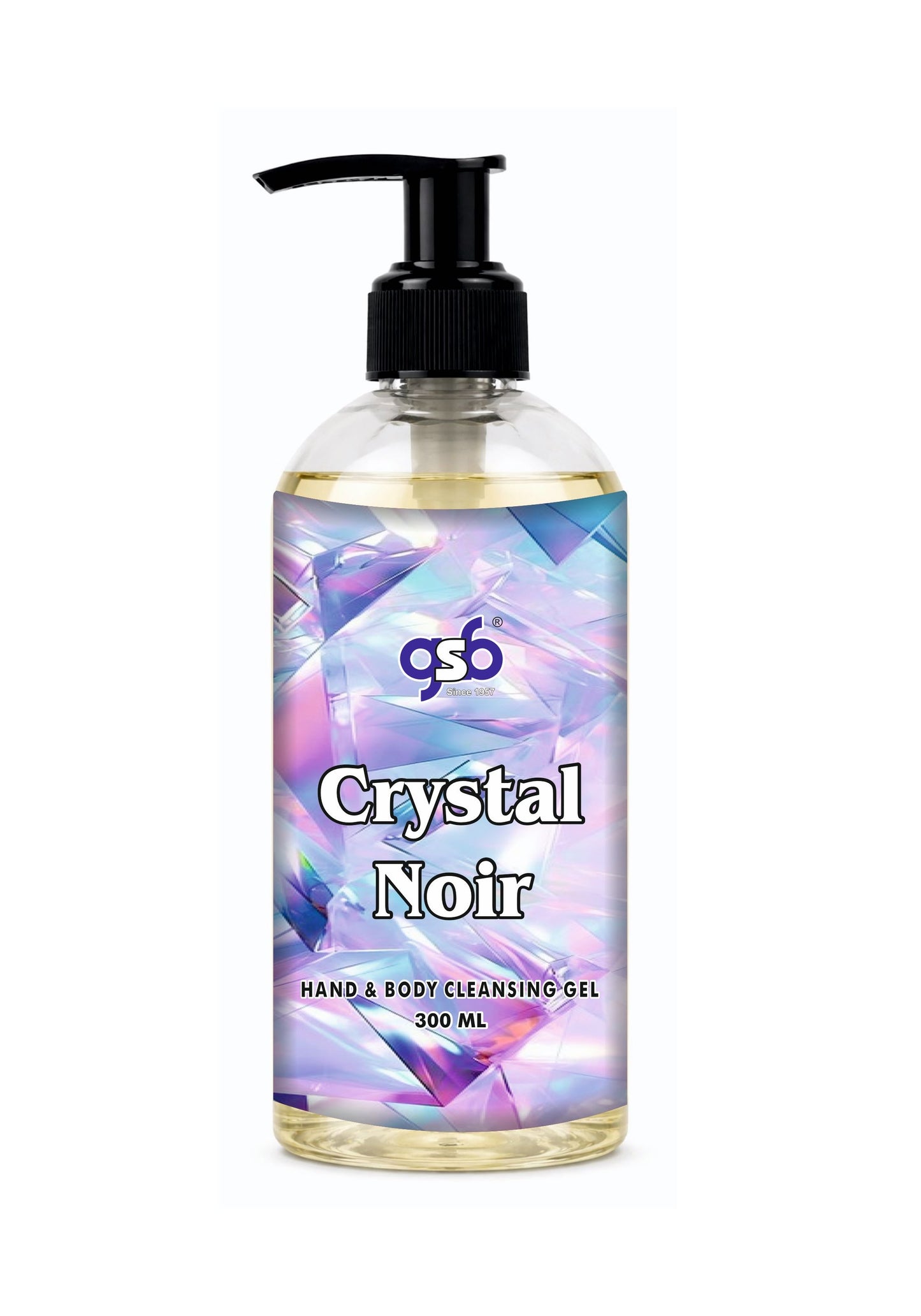 GSB Crystal Noir Hand And Body Cleansing Gel Inspired From Vresace Crystal Noir | Luxury Body Wash & Shower Gel With Long Lasting Aroma | No Parabens & Silicones | 300 ml