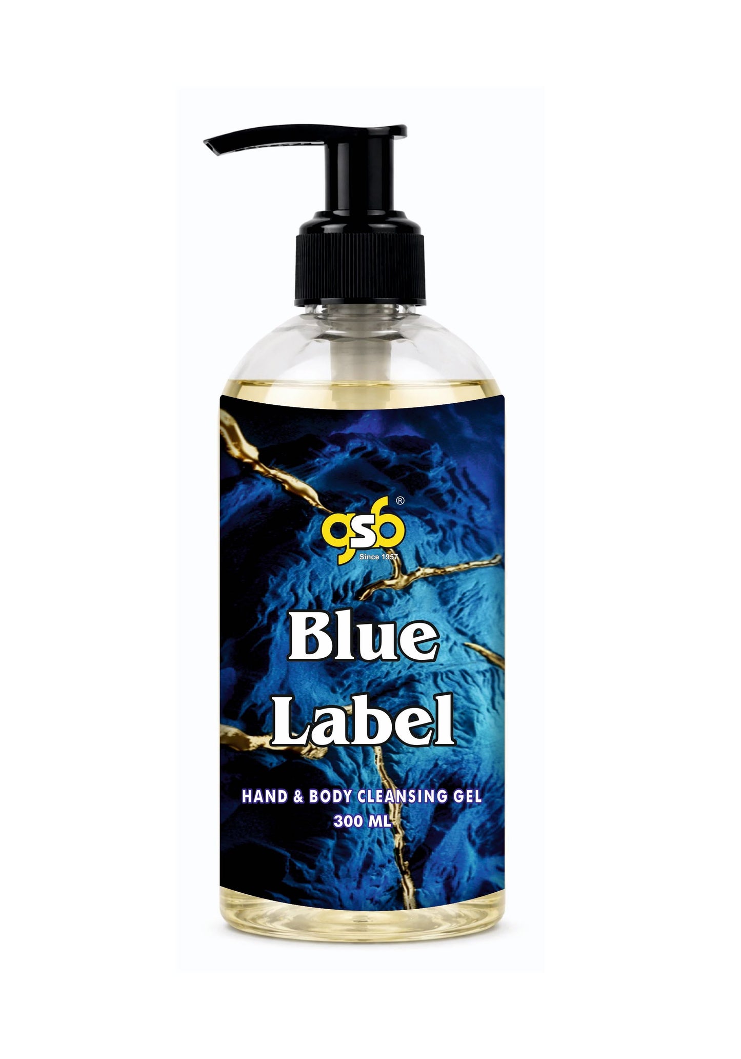 GSB Blue Label Hand And Body Cleansing Gel Inspired From Vigenchy Blue Label | Luxury Body Wash & Shower Gel With Long Lasting Aroma | No Parabens & Silicones | 300 ml
