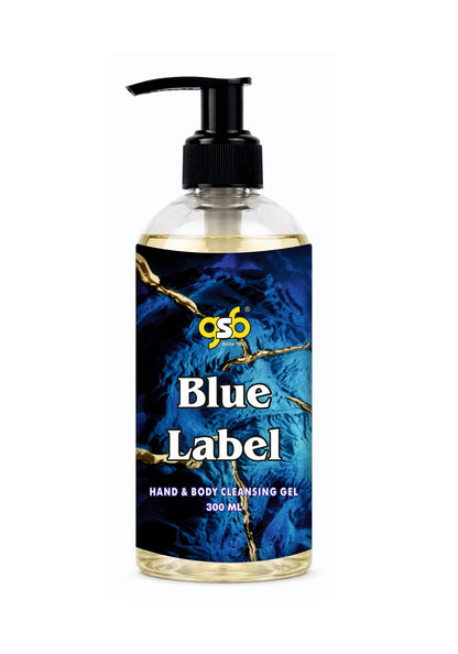 GSB Blue Label Hand And Body Cleansing Gel Inspired From Vigenchy Blue Label | Luxury Body Wash & Shower Gel With Long Lasting Aroma | No Parabens & Silicones | 300 ml