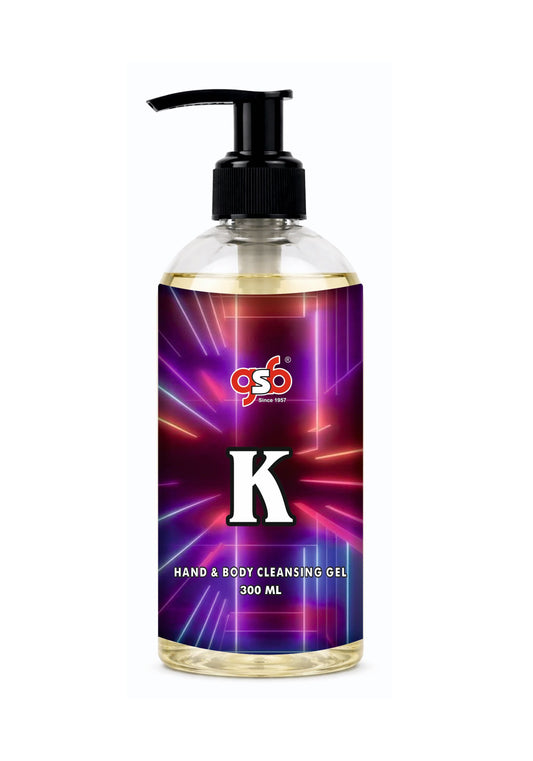 GSB K Hand And Body Cleansing Gel Inspired From Dloce Gbbana K | Luxury Body Wash & Shower Gel With Long Lasting Aroma | No Parabens & Silicones | 300 ml