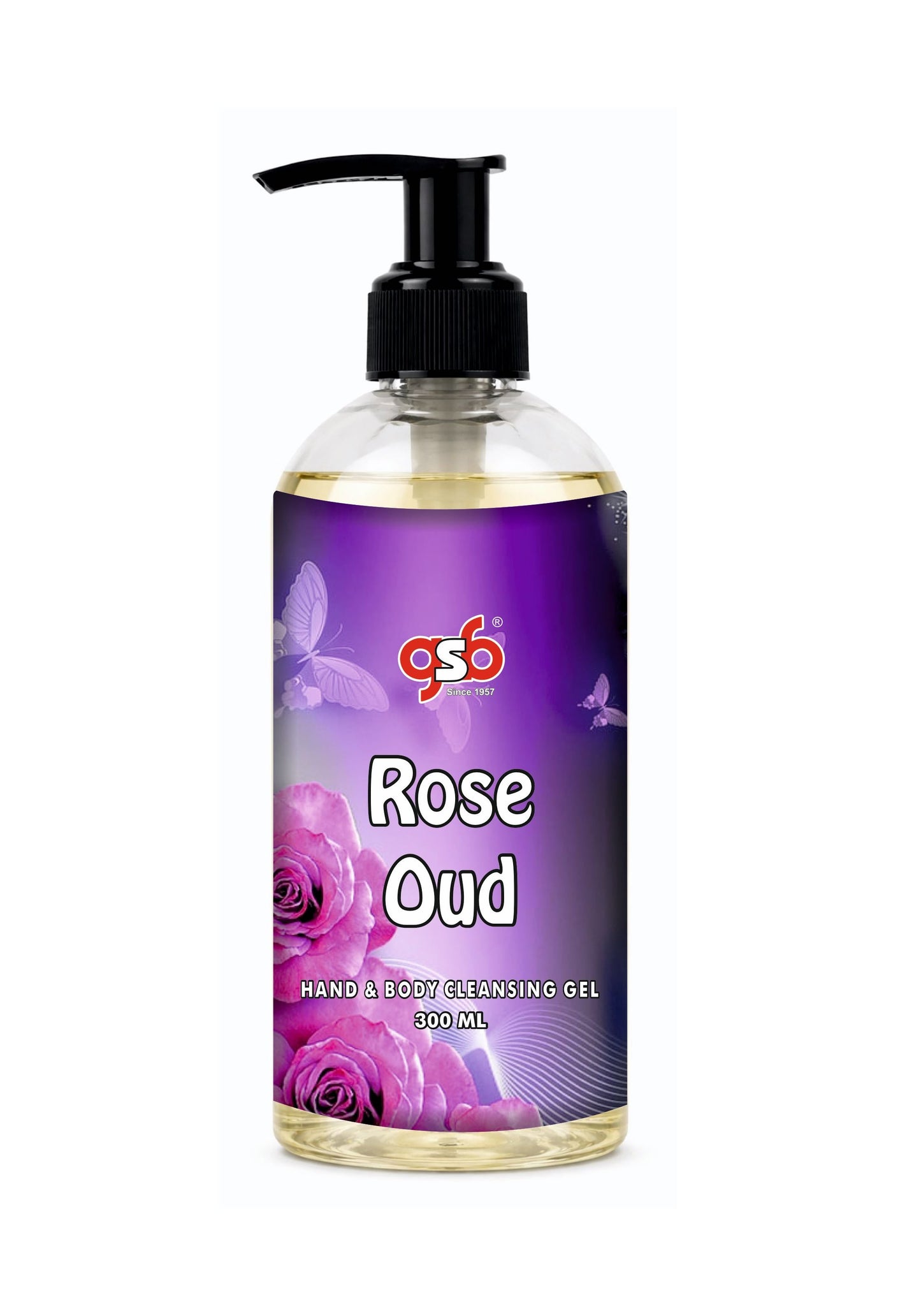 GSB Rose Oud Hand And Body Cleansing Gel Inspired From Cllian | Luxury Body Wash & Shower Gel With Long Lasting Aroma | No Parabens & Silicones | 300 ml