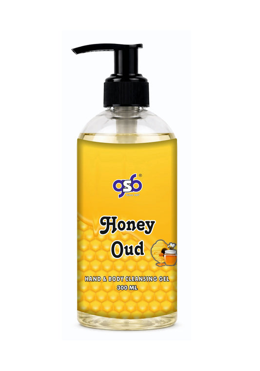 GSB Honey Oud Hand And Body Cleansing Gel Inspired From Montail Honey Oud | Luxury Body Wash & Shower Gel With Long Lasting Aroma | No Parabens & Silicones | 300 ml