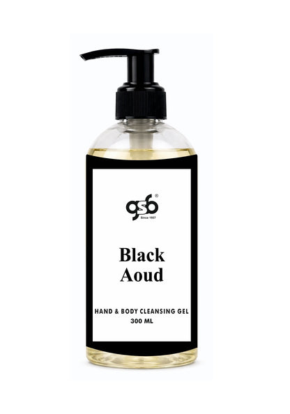 GSB Black Aoud Hand And Body Cleansing Gel Inspired From Montail Black Oudh | Luxury Body Wash & Shower Gel With Long Lasting Aroma | No Parabens & Silicones | 300 ml