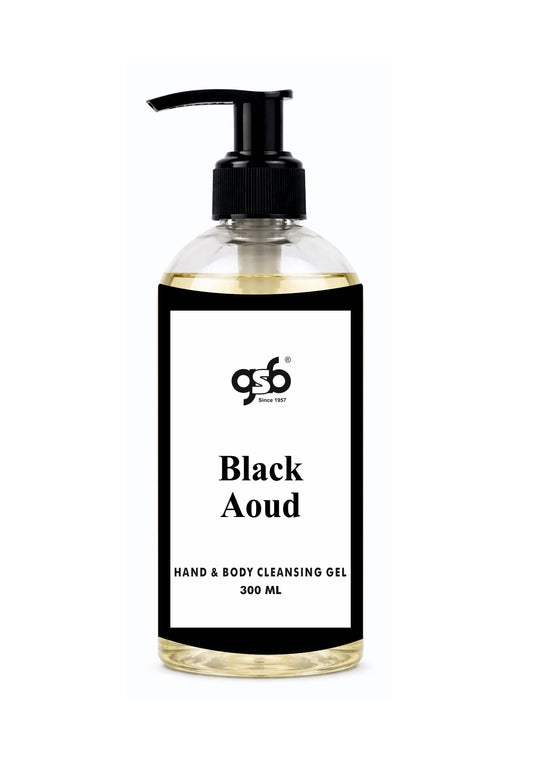 GSB Black Oudh Hand And Body Cleansing Gel Inspired From Montail Black Oudh | Luxury Body Wash & Shower Gel With Long Lasting Aroma | No Parabens & Silicones | 300 ml