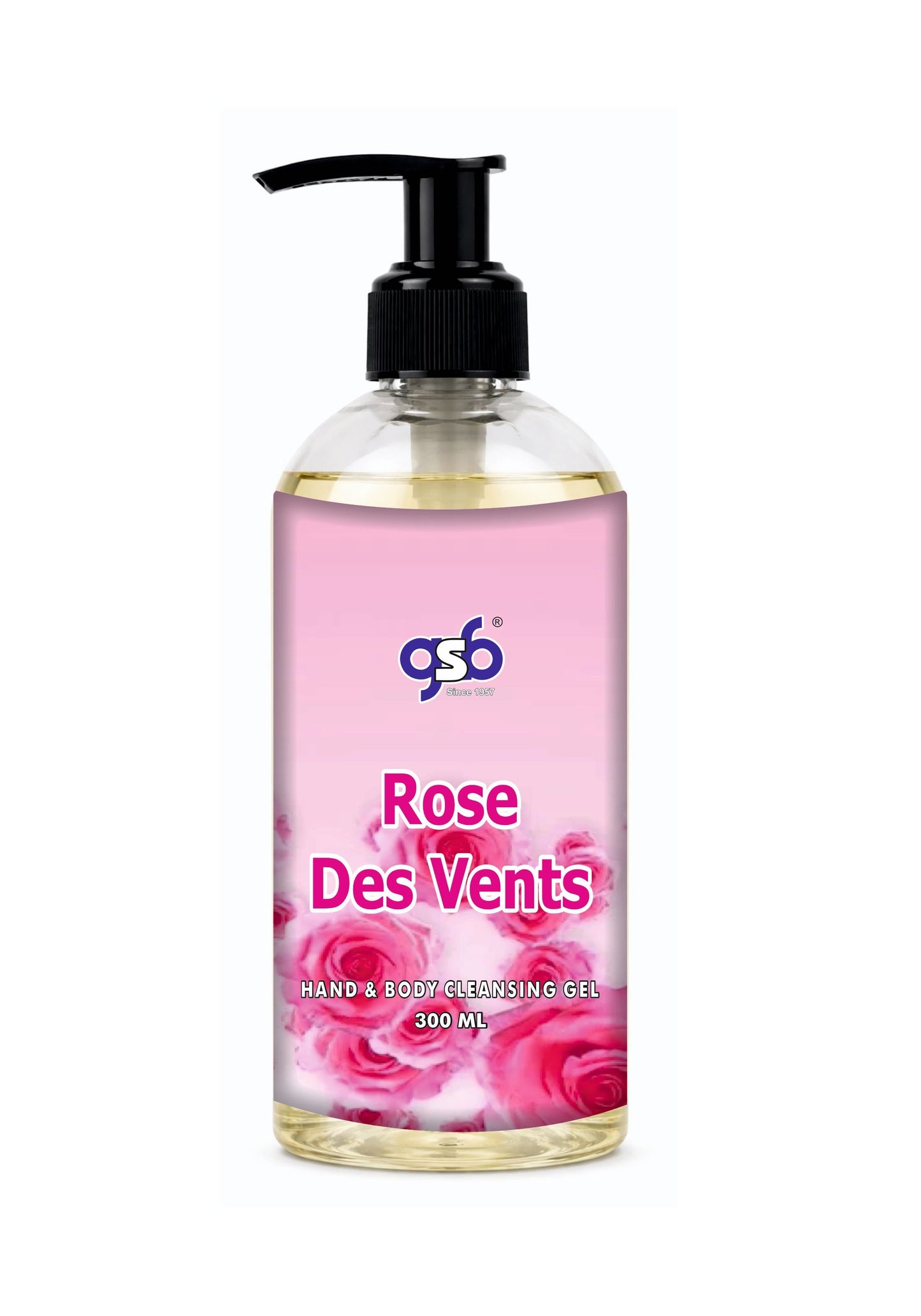 GSB Rose Des Vents Hand And Body Cleansing Gel Inspired From Vouis Luitton Rose Des Vents | Luxury Body Wash & Shower Gel With Long Lasting Aroma | No Parabens & Silicones | 300 ml