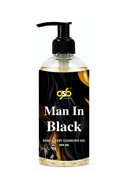 GSB Man In Black Hand And Body Cleansing Gel Inspired From Bulgri Man In Black | Luxury Body Wash & Shower Gel With Long Lasting Aroma | No Parabens & Silicones | 300 ml