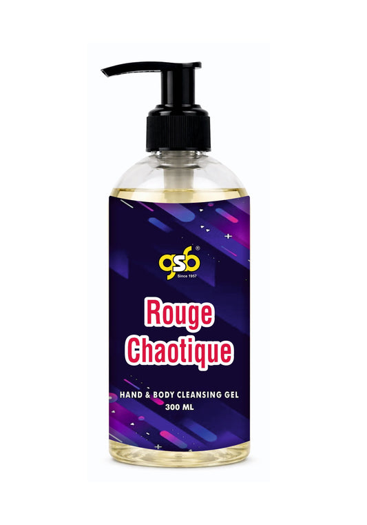 GSB Rouge Chaotique Hand And Body Cleansing Gel Inspired From Bydero Rouge Chaotique | Luxury Body Wash & Shower Gel With Long Lasting Aroma | No Parabens & Silicones | 300 ml