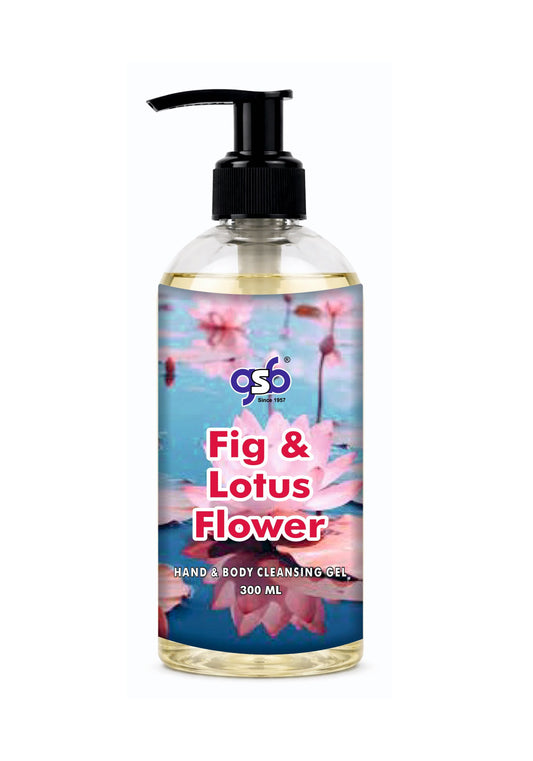 GSB Fig and Lotus Hand And Body Cleansing Gel Inspired From Ja Milan Fig and Lotus | Luxury Body Wash & Shower Gel With Long Lasting Aroma | No Parabens & Silicones | 300 ml