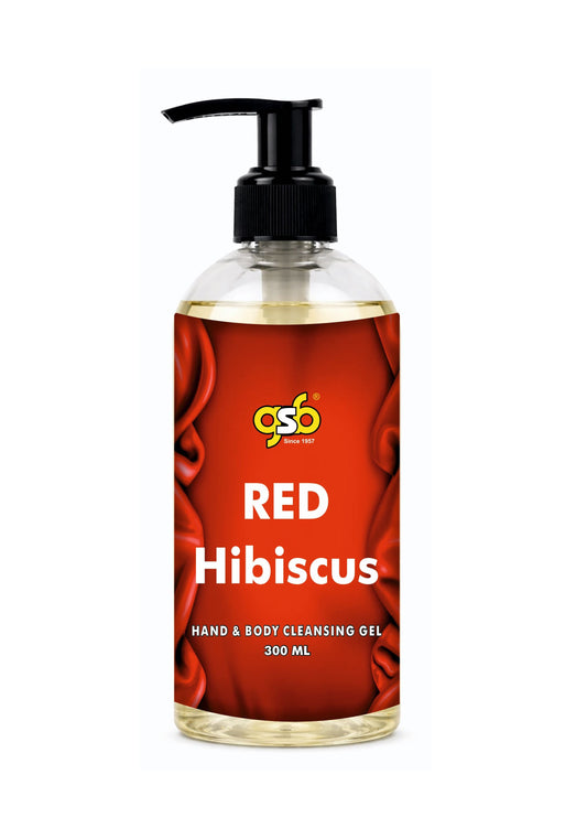 GSB Red Hibiscus Hand And Body Cleansing Gel Inspired From Ja Milan Red Hibiscus | Luxury Body Wash & Shower Gel With Long Lasting Aroma | No Parabens & Silicones | 300 ml