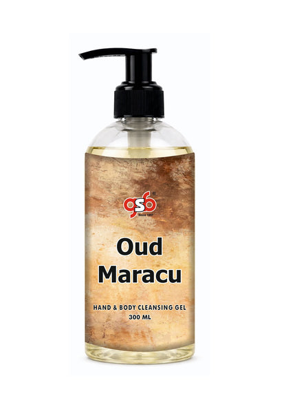 GSB Oud Maracu Hand And Body Cleansing Gel Inspired From Oud Maracu Masion Crillevi | Luxury Body Wash & Shower Gel With Long Lasting Aroma | No Parabens & Silicones | 300 ml
