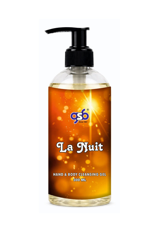 GSB La Nuit Hand And Body Cleansing Gel Inspired From La Nuit Ysl | Luxury Body Wash & Shower Gel With Long Lasting Aroma | No Parabens & Silicones | 300 ml