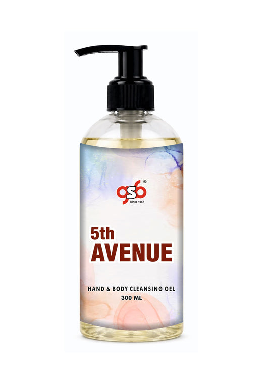 GSB 5th Avenue Hand And Body Cleansing Gel Inspired From Elizabath Garden 5th Avenue | Luxury Body Wash & Shower Gel With Long Lasting Aroma | No Parabens & Silicones | 300 ml
