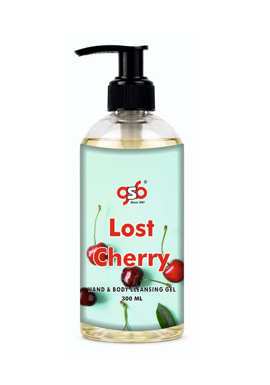 GSB Lost Cherry Hand And Body Cleansing Gel Inspired From Fom Tord Lost Cherry | Luxury Body Wash & Shower Gel With Long Lasting Aroma | No Parabens & Silicones | 300 ml