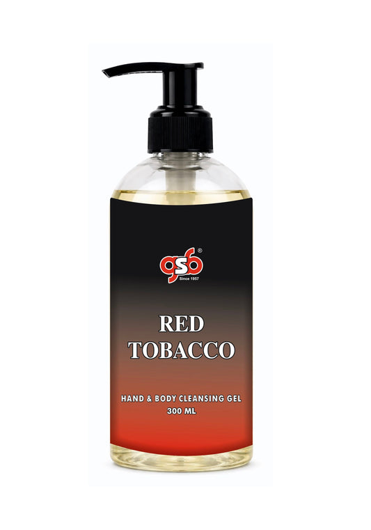 GSB Red Tobacco Hand And Body Cleansing Gel Inspired From Manerca Red Tobacco | Luxury Body Wash & Shower Gel With Long Lasting Aroma | No Parabens & Silicones | 300 ml