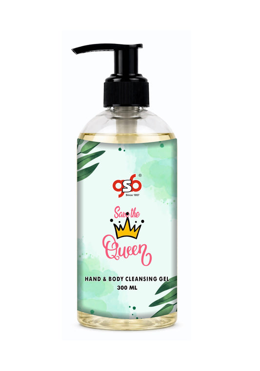 GSB Save The Queen Hand And Body Cleansing Gel Inspired From Atskinson Save The Queen | Luxury Body Wash & Shower Gel With Long Lasting Aroma | No Parabens & Silicones | 300 ml