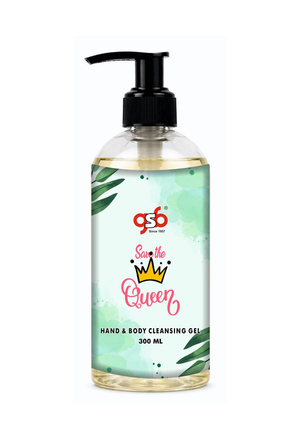 GSB Save The Queen Hand And Body Cleansing Gel Inspired From Atskinson Save The Queen | Luxury Body Wash & Shower Gel With Long Lasting Aroma | No Parabens & Silicones | 300 ml