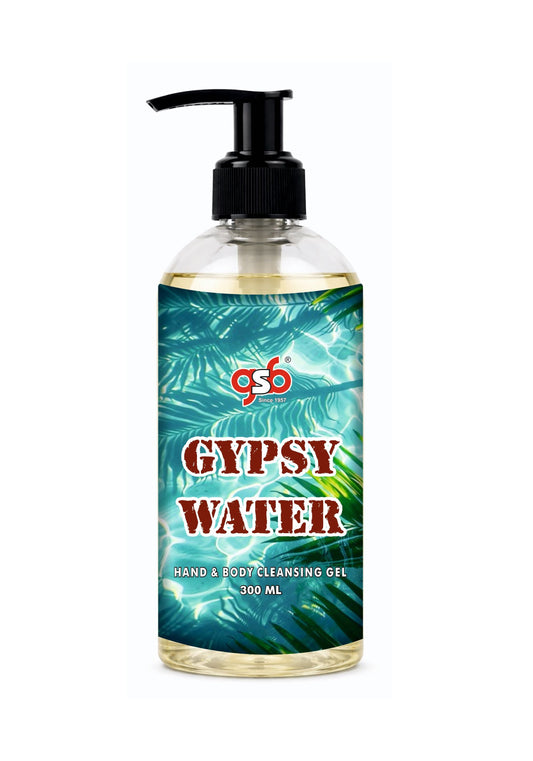 GSB Gypsy Water Hand And Body Cleansing Gel Inspired From Bydero Gypsy Water | Luxury Body Wash & Shower Gel With Long Lasting Aroma | No Parabens & Silicones | 300 ml