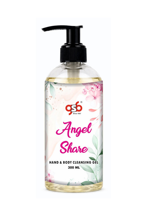 GSB Angel Share Hand And Body Cleansing Gel Inspired From Kilion Angel Share | Luxury Body Wash & Shower Gel With Long Lasting Aroma | No Parabens & Silicones | 300 ml