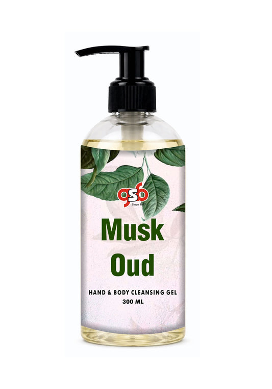 Gsb Musk Oudh Hand And Body Cleansing Gel Inspired From Kilion Musk Oudh | Luxury Body Wash & Shower Gel With Long Lasting Aroma | No Parabens & Silicones | 300 ml
