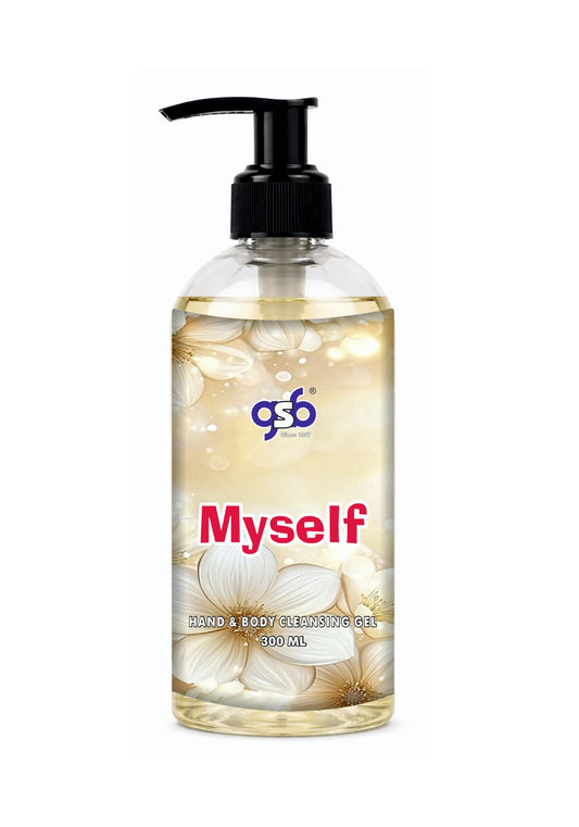 GSB Myself Hand And Body Cleansing Gel Inspired From Ysl Myself | Luxury Body Wash & Shower Gel With Long Lasting Aroma | No Parabens & Silicones | 300 ml
