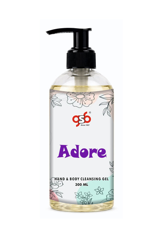 GSB Adore Hand And Body Cleansing Gel Inspired From Doir Adore | Luxury Body Wash & Shower Gel With Long Lasting Aroma | No Parabens & Silicones | 300 ml