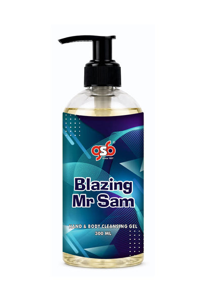GSB Blazing Mr Sam Hand And Body Cleansing Gel Inspired From Penbaligon Blazing Mr Sam | Luxury Body Wash & Shower Gel With Long Lasting Aroma | No Parabens & Silicones | 300 ml