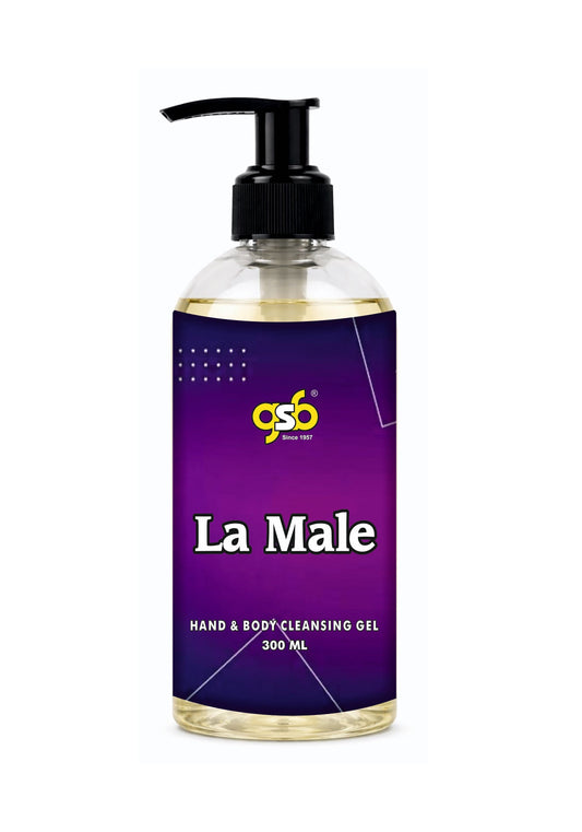 GSB La Male Hand And Body Cleansing Gel Inspired From Jane Paul Gualiter La Male | Luxury Body Wash & Shower Gel With Long Lasting Aroma | No Parabens & Silicones | 300 ml