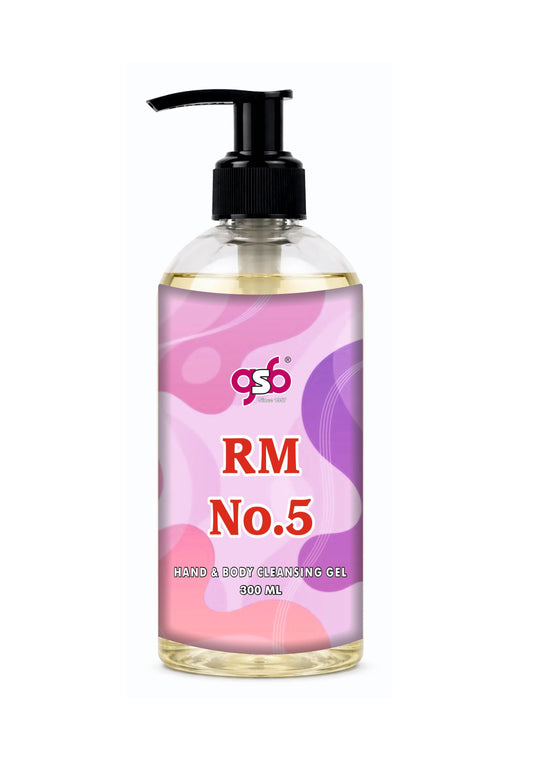 GSB RM No. 5 Hand And Body Cleansing Gel Inspired From Rosedo Matu RM No. 5 | Luxury Body Wash & Shower Gel With Long Lasting Aroma | No Parabens & Silicones | 300 ml