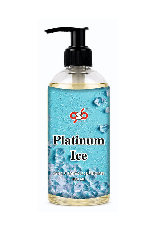 GSB Platinum Ice Hand And Body Cleansing Gel Inspired From Vitorcia Secret Platinum Ice | Luxury Body Wash & Shower Gel With Long Lasting Aroma | No Parabens & Silicones | 300 ml