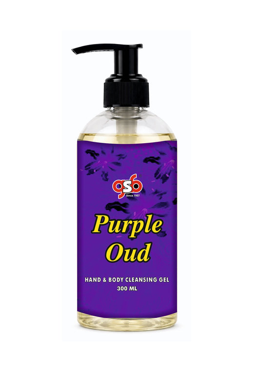 GSB Purple Oud Hand And Body Cleansing Gel Inspired From Doir Purple Oud | Luxury Body Wash & Shower Gel With Long Lasting Aroma | No Parabens & Silicones | 300 ml