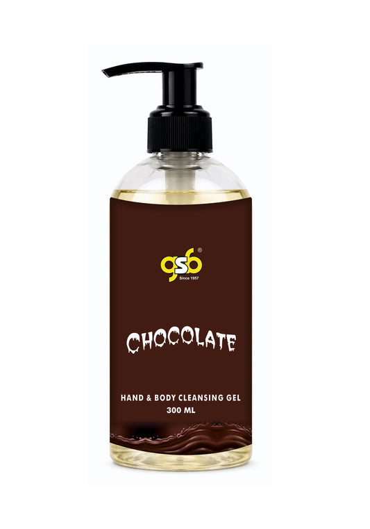 GSB Chocolate Hand And Body Cleansing Gel Inspired From Zrra Chocolate | Luxury Body Wash & Shower Gel With Long Lasting Aroma | No Parabens & Silicones | 300 ml