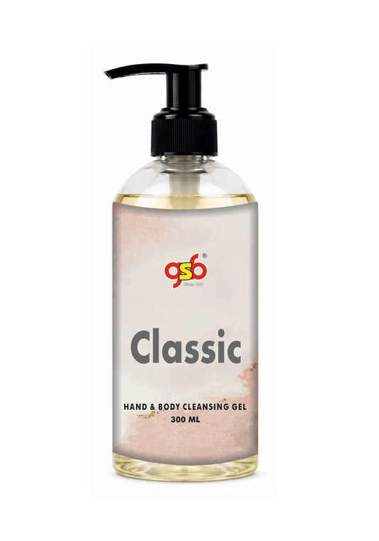 GSB Classic Hand And Body Cleansing Gel Inspired From Jaugar Classic | Luxury Body Wash & Shower Gel With Long Lasting Aroma | No Parabens & Silicones | 300 ml
