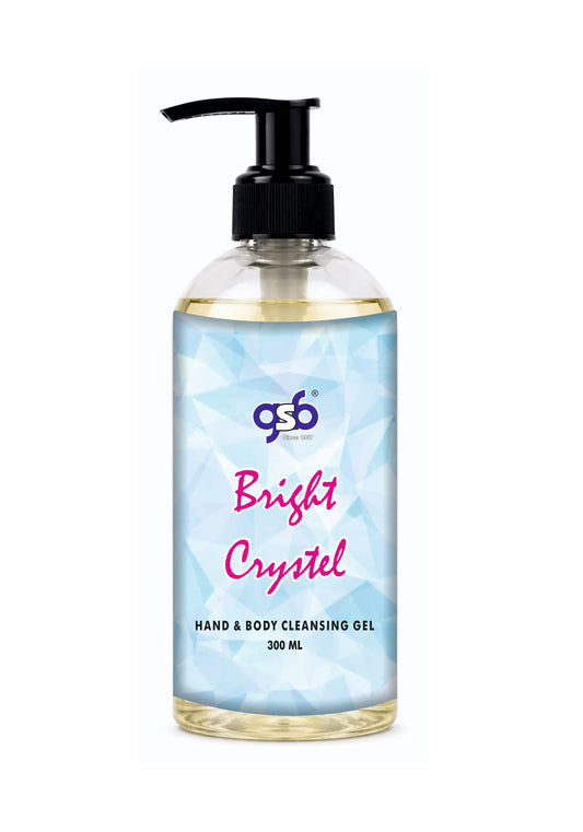 GSB Bright Crystal Hand And Body Cleansing Gel Inspired From Bright Crystal Vresace | Luxury Body Wash & Shower Gel With Long Lasting Aroma | No Parabens & Silicones | 300 ml